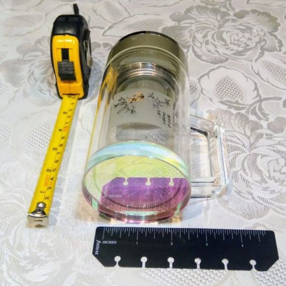 Art glass unique portable drinking ware, thermos and strainer. - Picture 12 of 14